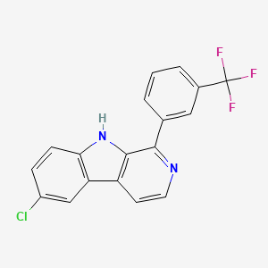 molecular formula C18H10ClF3N2 B12378964 Antimalarial agent 29 