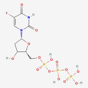 [[(2R,5R)-5-(5-fluoro-2,4-dioxopyrimidin-1-yl)-3-hydroxyoxolan-2-yl]methoxy-hydroxyphosphoryl] phosphono hydrogen phosphate