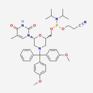 molecular formula C40H50N5O7P B12379007 N-DMTr-morpholino-T-5'-O-phosphoramidite 