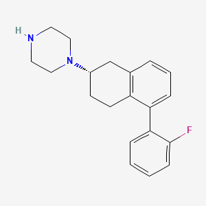 1-[(2S)-5-(2-fluorophenyl)-1,2,3,4-tetrahydronaphthalen-2-yl]piperazine