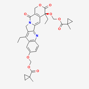 [(19S)-10,19-diethyl-19-[(1-methylcyclopropanecarbonyl)oxymethoxy]-14,18-dioxo-17-oxa-3,13-diazapentacyclo[11.8.0.02,11.04,9.015,20]henicosa-1(21),2,4(9),5,7,10,15(20)-heptaen-7-yl]oxymethyl 1-methylcyclopropane-1-carboxylate