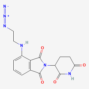 molecular formula C15H14N6O4 B12379100 Pomalidomide 4'-alkylC2-azide 