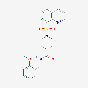 N-[(2-methoxyphenyl)methyl]-1-(8-quinolinylsulfonyl)-4-piperidinecarboxamide