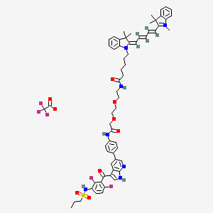 molecular formula C63H68F5N7O9S B12379198 Vem-L-Cy5 