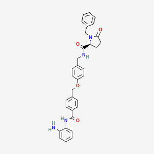 molecular formula C33H32N4O4 B12379221 (2S)-N-[[4-[[4-[(2-aminophenyl)carbamoyl]phenyl]methoxy]phenyl]methyl]-1-benzyl-5-oxopyrrolidine-2-carboxamide 