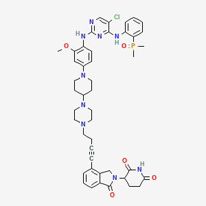 3-[7-[4-[4-[1-[4-[[5-chloro-4-(2-dimethylphosphorylanilino)pyrimidin-2-yl]amino]-3-methoxyphenyl]piperidin-4-yl]piperazin-1-yl]but-1-ynyl]-3-oxo-1H-isoindol-2-yl]piperidine-2,6-dione