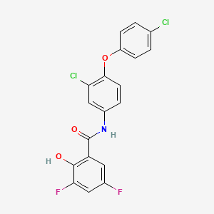 molecular formula C19H11Cl2F2NO3 B12379248 hPL-IN-1 