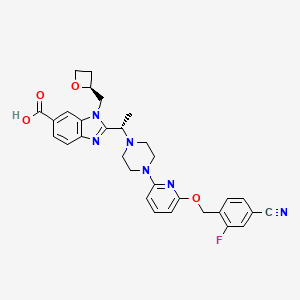 molecular formula C31H31FN6O4 B12379324 GLP-1 receptor agonist 12 