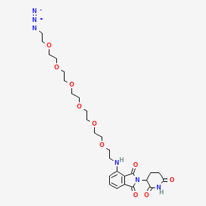 molecular formula C27H38N6O10 B12379348 Pomalidomide 4'-PEG6-azide 