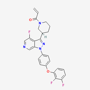 1-[(3R)-3-[1-[4-(2,3-difluorophenoxy)phenyl]-4-fluoropyrazolo[3,4-c]pyridin-3-yl]piperidin-1-yl]prop-2-en-1-one