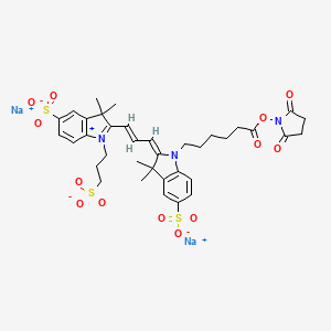 molecular formula C36H41N3Na2O13S3 B12379365 Sulfo-Cy3-NHS (disodium) 