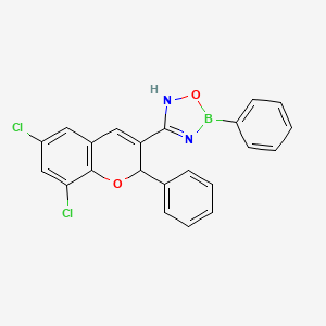 4-(6,8-dichloro-2-phenyl-2H-chromen-3-yl)-2-phenyl-5H-1,3,5,2-oxadiazaborole