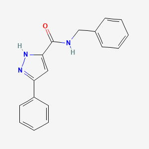 molecular formula C17H15N3O B1237942 N-benzyl-3-phenyl-1H-pyrazole-5-carboxamide 