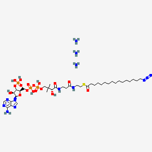 molecular formula C37H74N13O17P3S B12379487 16-Azidohexadecanoyl-CoA (triammonium) 