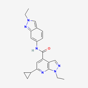 molecular formula C21H22N6O B12379512 Mat2A-IN-11 