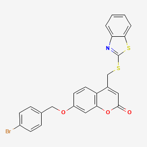 molecular formula C24H16BrNO3S2 B12379515 Antileishmanial agent-27 