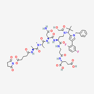 molecular formula C56H72F2N10O17 B12379530 NHS-Ala-Ala-Asn-active metabolite 