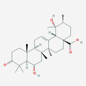 molecular formula C30H46O5 B12379567 6|A,19-Dihydroxyurs-12-en-3-oxo-28-oic acid 