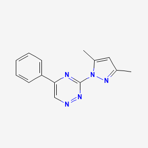 molecular formula C14H13N5 B1237959 3-(3,5-二甲基-1-吡唑基)-5-苯基-1,2,4-三嗪 