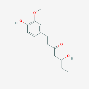 molecular formula C15H22O4 B1237962 5-Hydroxy-1-(4-hydroxy-3-methoxyphenyl)octan-3-one CAS No. 77398-90-4