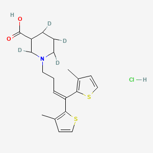 molecular formula C20H26ClNO2S2 B12379633 Tiagabine-d4 (hydrochloride) 