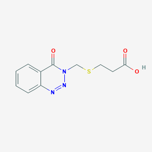 molecular formula C11H11N3O3S B12379636 4-Ketobenzotriazine-CH2-S-(CH2)2-COOH 