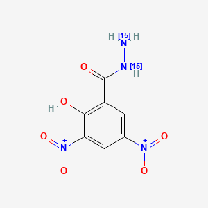 molecular formula C7H6N4O6 B12379759 3,5-Dinitrosalicylhydrazide-15N2 