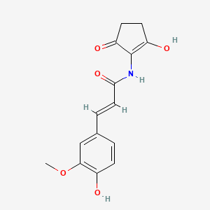 N-(3-Hydroxy-1-oxocyclopent-2-en-2-yl)-3-(4-hydroxy-3-methoxyphenyl)propenamide