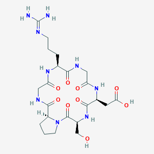 molecular formula C22H35N9O9 B12379784 Cyclo(Gly-Arg-Gly-Asp-Ser-Pro) 