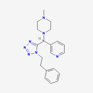 molecular formula C20H25N7 B12379790 1-Methyl-4-[[1-(2-phenylethyl)tetrazol-5-yl]-pyridin-3-ylmethyl]piperazine 