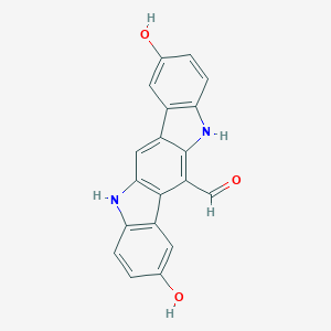 molecular formula C19H12N2O3 B123798 5,11-二氢-2,8-二羟基吲哚并[3,2-b]咔唑-6-甲醛 CAS No. 549548-29-0