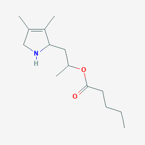 molecular formula C14H25NO2 B1237980 2-(3,4-Dimethyl-2,5-dihydro-1H-pyrrol-2-yl)-1-methylethyl pentanoate 