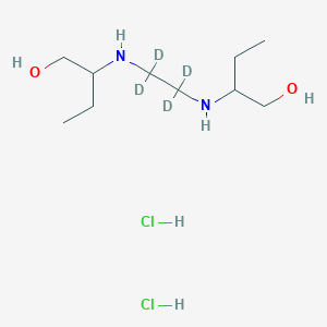 molecular formula C10H26Cl2N2O2 B12379888 2-[[1,1,2,2-tetradeuterio-2-(1-hydroxybutan-2-ylamino)ethyl]amino]butan-1-ol;dihydrochloride 