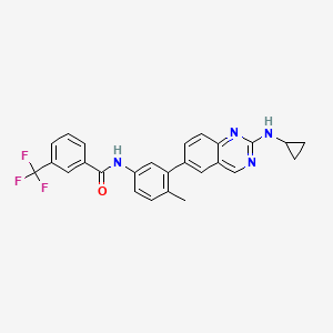 molecular formula C26H21F3N4O B12379895 N-{3-[2-(Cyclopropylamino)quinazolin-6-Yl]-4-Methylphenyl}-3-(Trifluoromethyl)benzamide 