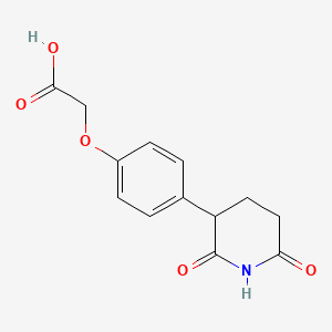 molecular formula C13H13NO5 B12379936 2-[4-(2,6-Dioxo-3-piperidyl)phenoxy]acetic Acid 