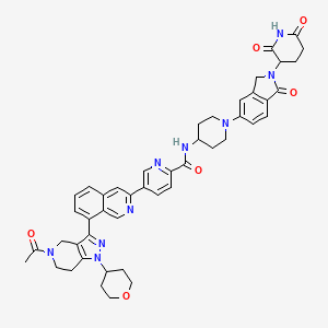 5-[8-[5-acetyl-1-(oxan-4-yl)-6,7-dihydro-4H-pyrazolo[4,3-c]pyridin-3-yl]isoquinolin-3-yl]-N-[1-[2-(2,6-dioxopiperidin-3-yl)-1-oxo-3H-isoindol-5-yl]piperidin-4-yl]pyridine-2-carboxamide