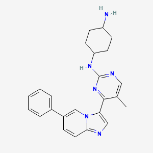 4-N-[5-methyl-4-(6-phenylimidazo[1,2-a]pyridin-3-yl)pyrimidin-2-yl]cyclohexane-1,4-diamine