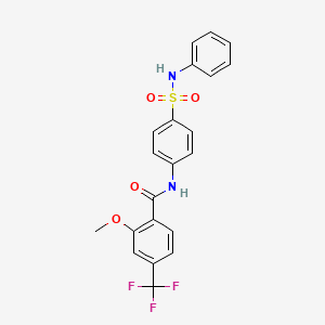 2-methoxy-N-[4-(phenylsulfamoyl)phenyl]-4-(trifluoromethyl)benzamide