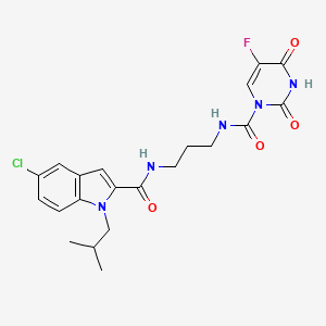 molecular formula C21H23ClFN5O4 B12380056 SARS-CoV-2-IN-58 