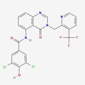 molecular formula C22H13Cl2F3N4O3 B12380104 Hsd17B13-IN-34 