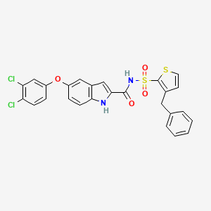 molecular formula C26H18Cl2N2O4S2 B12380107 Galectin-3/galectin-8-IN-2 