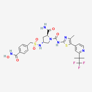 molecular formula C27H30F3N7O6S2 B12380109 PI3K|A/Hdac6-IN-1 