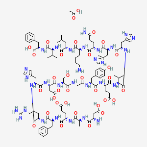 molecular formula C106H152N30O33 B12380119 H-Asp-Ala-Glu-Phe-Arg-His-Asp-Ser-Gly-Tyr-Glu-Val-His-His-Gln-Lys-Leu-Val-Phe-OH.CH3CO2H 