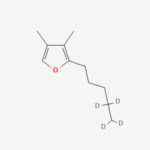 molecular formula C11H18O B12380144 3,4-Dimethyl-2-pentylfuran-d4 