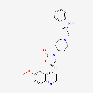 (5R)-3-[1-(1H-indol-2-ylmethyl)piperidin-4-yl]-5-(6-methoxyquinolin-4-yl)-1,3-oxazolidin-2-one