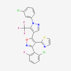 molecular formula C22H10Cl2F4N4OS B12380237 Androgen receptor-IN-5 