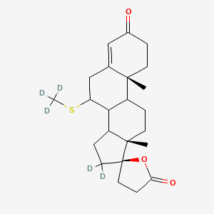 molecular formula C23H32O3S B12380245 7|A-Methylthiol spironolactone-d5 