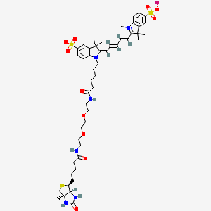molecular formula C49H67KN6O11S3 B12380254 Sulfo-Cy5-PEG3-biotin 