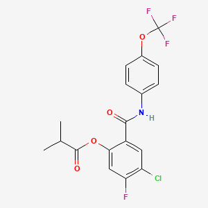 molecular formula C18H14ClF4NO4 B12380284 SARS-CoV-2-IN-38 