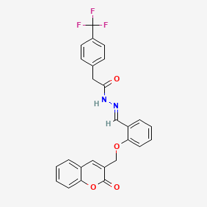 molecular formula C26H19F3N2O4 B12380310 N-[(E)-[2-[(2-oxochromen-3-yl)methoxy]phenyl]methylideneamino]-2-[4-(trifluoromethyl)phenyl]acetamide 